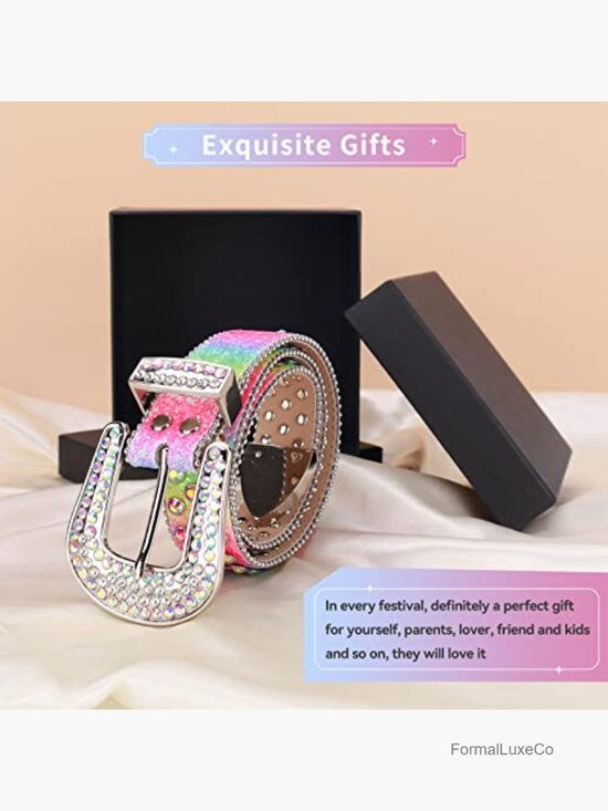 Luxury Rhinestone Studded Belt Western Bling Crystal Diamond Strap main image 7